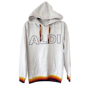 Aldi Gear White Hooded Sweatshirt Hoodie Store Merch Soft Comfy Women's S